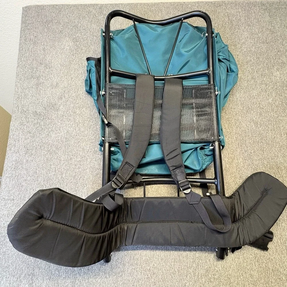 VTG Kelty Yukon External Aluminum Frame Hiking Backpack  Green/Blue Sz L/XL